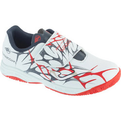 Joma Super Copa Jr 2505 INV IN SCJW2505INV Παιδικά Ποδοσφαιρικά Παπούτσια Σάλας Λευκά Πορτοκαλί