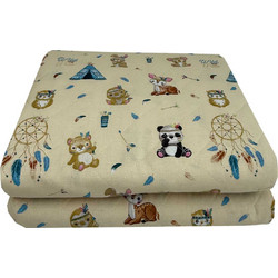Astron Παιδικό Κουβερλί Μονό Βαμβακερό 160x250 Boho Animals Μπεζ