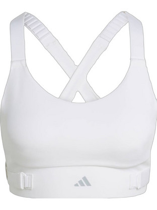 Adidas Αθλητικό Μπουστάκι με Μέτρια Στήριξη Λευκό FastImpact Luxe Run IM7706