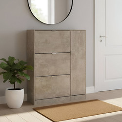 Spitishop Παπουτσοθήκη Μοριοσανίδας Γκρι M99xΠ24xΥ122cm 2306GREY