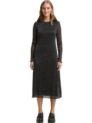 Tom Tailor Midi Βραδινό Φόρεμα Μαύρο 1048607-39234