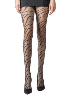 Ider Καλσόν 20 Den με Στρας Animal Print Μαύρο 7012412-045