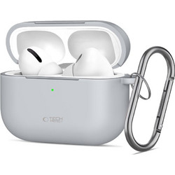 Tech-Protect Θήκη Σιλικόνης με Γάντζο για Apple AirPods Pro 3 Crayon Γκρι