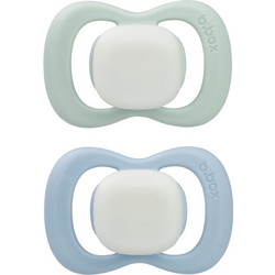B.Box Glow Πιπίλες Σιλικόνης 0-6m Sky Sage 2τμχ