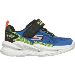Skechers Παιδικά Sneakers με Φωτάκια Royal Blue Lime 401490N-BLBK