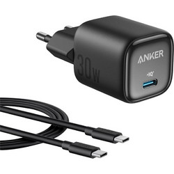 Anker Zolo A2698G21 Φορτιστής με Καλώδιο USB-C με Θύρα USB-C 30W Power Delivery Black