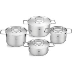 Fissler Pure Σετ Κατσαρόλες από Ανοξείδωτο Ατσάλι με Αντικολλητική Επίστρωση 4τμχ FPURES4T