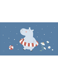 Monneka Hippos Παιδική Πετσέτα Θαλάσσης Microfiber Μπλε 90x160cm 61-93517