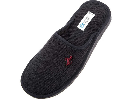 Amaryllis Slippers Χειμερινές Ανδρικές Παντόφλες Μαύρες 53311-7