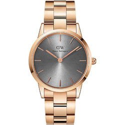 Daniel Wellington Iconic Link Ανδρικό Ρολόι με Ροζ Χρυσό Μεταλλικό Μπρασελέ DW00100332