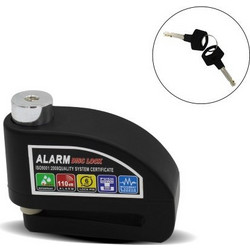 FS8305 Κλειδαριά Δισκόφρενου Μηχανής 6mm με Συναγερμό Μαύρη