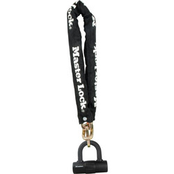 Master Lock 823400112 Αντικλεπτική Αλυσίδα Μηχανής με Κλειδαριά 90cm Μαύρη