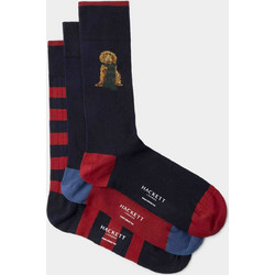 Hackett Ανδρικές Κάλτσες Ψηλές με Σχέδια Navy Μπλε 3Pack HMU300028
