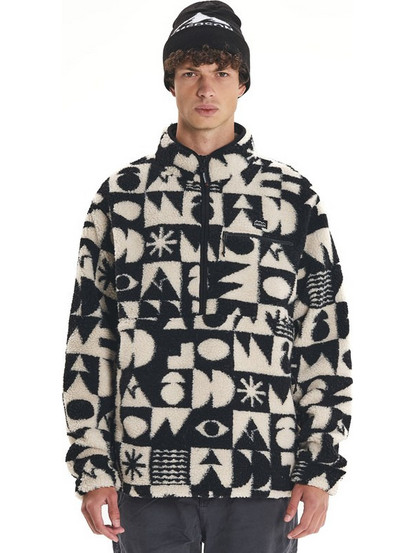 Emerson Ανδρικό Φούτερ Fleece με Τσέπες Εκρού 252.EM280.405
