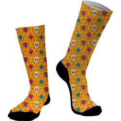 Dimisocks Do you Dare SuperSport Colorful Skulls Ανδρικές Κάλτσες Ψηλές με Σχέδια Πορτοκαλί 70036