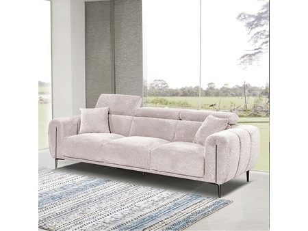 Woodwell Seville Τριθέσιος Καναπές Μπεζ 220x94x90cm Ε9509,31