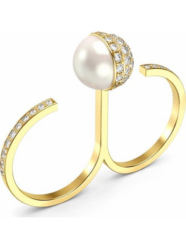 Guess Γυναικείο Δαχτυλίδι από Ατσάλι Xρυσό UBR04453JWYG