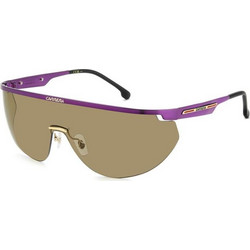 Carrera CA19 DQ2/7099 Ανδρικά Γυαλιά Ηλίου Μάσκα Μεταλλικά Μωβ με Καφέ Φακό