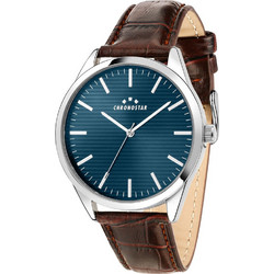 Chronostar Ανδρικό Ρολόι με Καφέ Δερμάτινο Λουράκι R3751298011