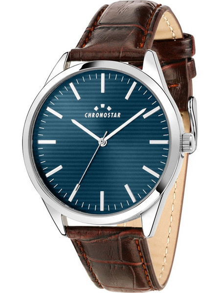 Chronostar Ανδρικό Ρολόι με Καφέ Δερμάτινο Λουράκι R3751298011