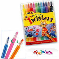 Amos Twisters Κηρομπογιές Σετ 12τμχ