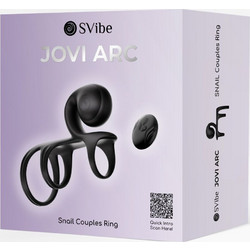 Snail Vibe Jovi ARC Couple Ring Ελαστικό Δαχτυλίδι Πέους Σιλικόνης με Δόνηση Μαύρο