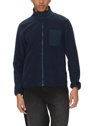 Blend Ανδρική Ζακέτα Fleece με Φερμουάρ Navy Μπλε 20717849