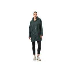 Bodymove Γυναικεία Ζακέτα Fleece Μακριά με Κουκούλα και Φερμουάρ Κυπαρισσί 1474-3