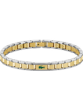 Lacoste Ανδρικό Βραχιόλι Χειροπέδα από Ατσάλι Xρυσό 2040586