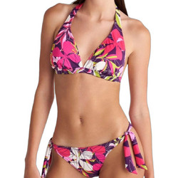 BLU4U Bikini Top Τριγωνάκι Floral Μωβ Φούξια 25357701D-11