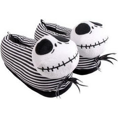 Cerda Nightmare Before Christmas Χειμερινές Παιδικές Παντόφλες Μαύρες Λευκές 2300006595