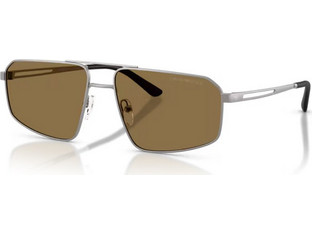 Emporio Armani EA2173 303273 Ανδρικά Γυαλιά Ηλίου Aviator Μεταλλικά Ασημί με Καφέ Φακό