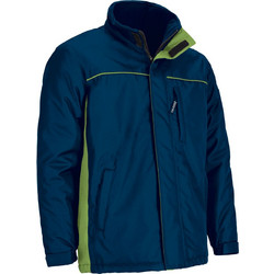 Valento Ανδρικό Μπουφάν Χειμωνιάτικο Puffer Navy Μπλε Lime PKVATHUMM20