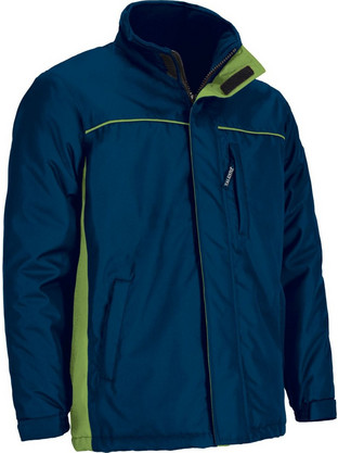 Valento Ανδρικό Μπουφάν Χειμωνιάτικο Puffer Navy Μπλε Lime PKVATHUMM20