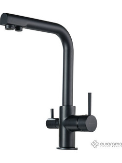 Eurorama Filter-Tap 202-13534-400 Μπαταρία Κουζίνας Πάγκου Τριπλής Παροχής Ανάμεικτη Μαύρη