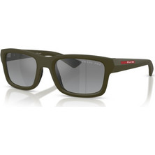 Prada PSB10S 15X2F2 Ανδρικά Γυαλιά Ηλίου Τετράγωνα Κοκάλινα Μαύρα με Γκρι Φακό