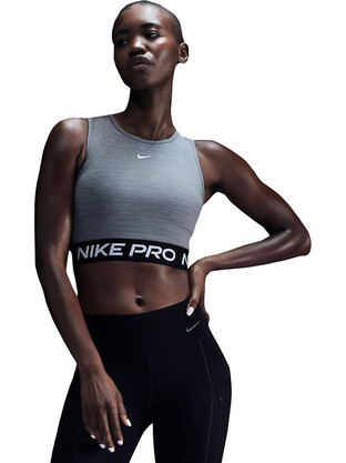 Nike Dri-FIT Pro Αθλητικό Μπουστάκι με Μέτρια Στήριξη Γκρι FZ3615-084