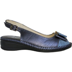 Parex Ανατομικές Καλοκαιρινές Γυναικείες Πλατφόρμες Χαμηλές Δερμάτινες Μπλε YA17007