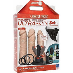 Doc Johnson Vac-U-Lock Dual Density Harness Strap On με Dildo Flesh