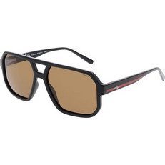 Invu IB22604 A Ανδρικά Γυαλιά Ηλίου Aviator Κοκάλινα Μαύρα με Καφέ Φακό