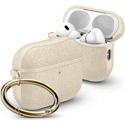 Spigen Urban Fit Θήκη Ύφασμα με Γάντζο για Apple AirPods Pro 3 Μπεζ