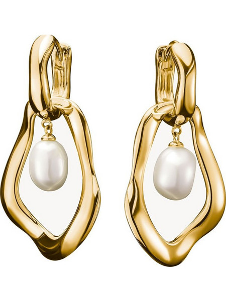 Thomas Sabo Γυναικεία Σκουλαρίκια Κρεμαστά από Ασήμι 925 Επιχρυσωμένα PEARLS-PENDANT