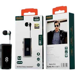K98 Ακουστικό Bluetooth In Ear Πέτου Black