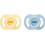 Tommee Tippee Ultra Light StayPut Ορθοδοντικές Πιπίλες Σιλικόνης 0-6m Κίτρινη Γαλάζια 2τμχ