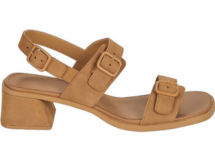 Camper Koro Γυναικεία Πέδιλα Suede Ταμπά με Χοντρό Χαμηλό Τακούνι K201739-005