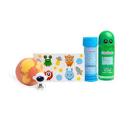 Martinelia I Need More Space Fun Bath Bubble Blower 60ml + Shower Gel 100ml + Glow In The Dark Tattos + Spaceman Toy + Bath Fizzers 140gr