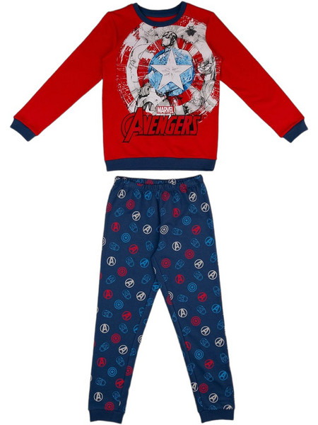 Prenatal Avengers Παιδική Πιτζάμα Συνθετική Χειμωνιάτικη Κόκκινη Navy Μπλε 1439639