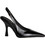 Corina Γόβες Slingback Δερμάτινες με Λεπτό Ψηλό Τακούνι Μαύρες M6225