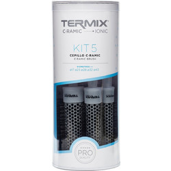 Termix 8801516 Σετ Θερμικές Βούρτσες Μαλλιών για Ίσιωμα Λευκές 5τμχ