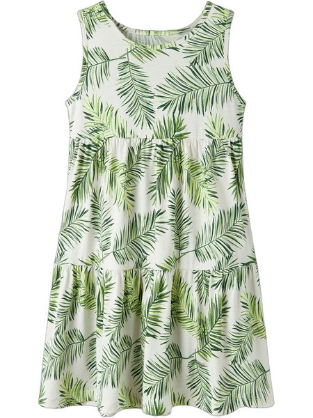 Name It Palm Leaf Παιδικό Φόρεμα Πράσινο Mint 13228208